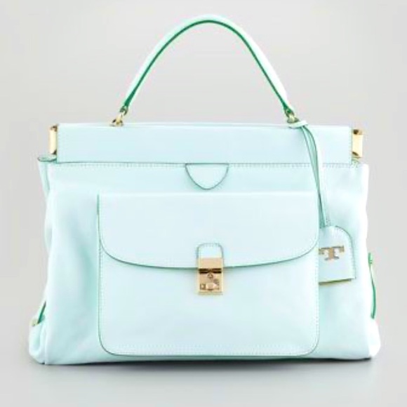 Tory Burch Handbags - Tory Burch Priscilla Bag in Mint Green!